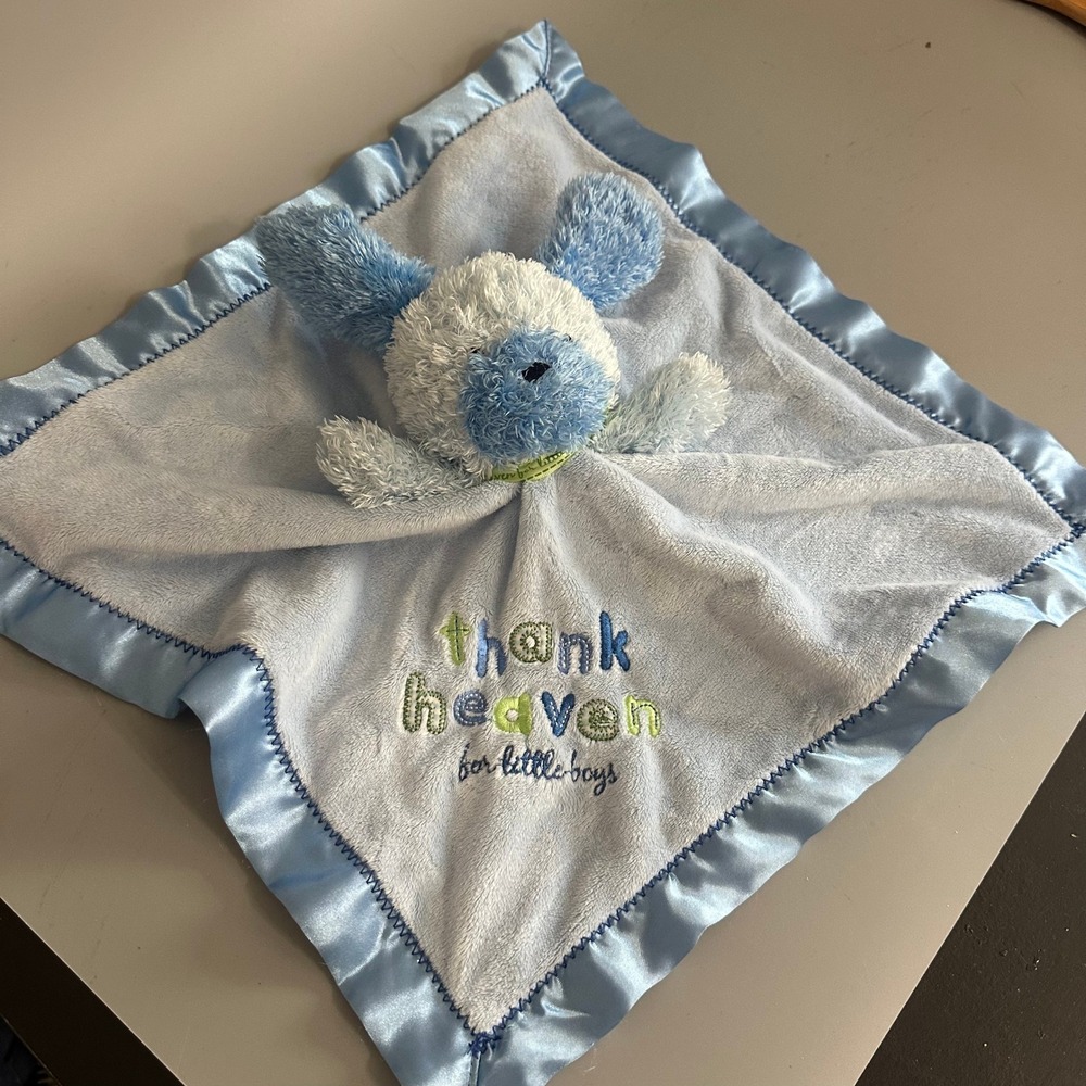 Child of Mine Carters Blue Puppy Dog Security Blanket Thank Heaven  Little Boys